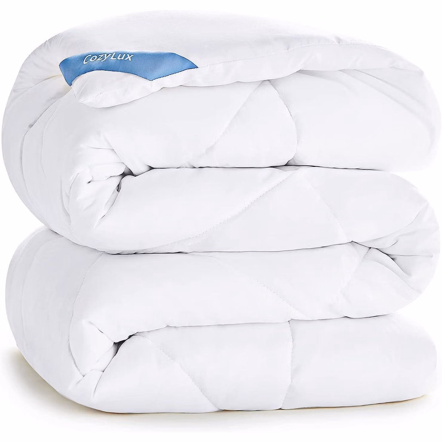 Copertura per letto 140x200 cm, adatta per tutte le stagioni, in microfibra, 300 gsm, colore bianco