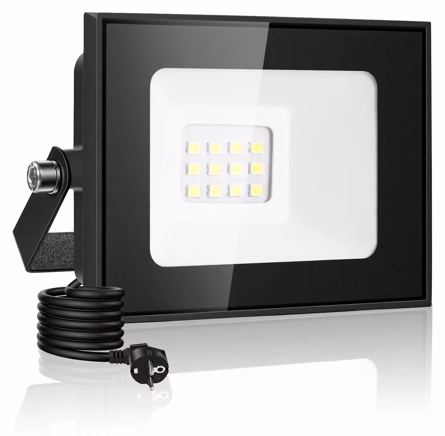 Faretto LED da esterno - 10 W - 6500 K (bianco freddo) - Grado di protezione IP66 (resistente all'acqua) - 220–240 V - Confezione da 1 pezzo