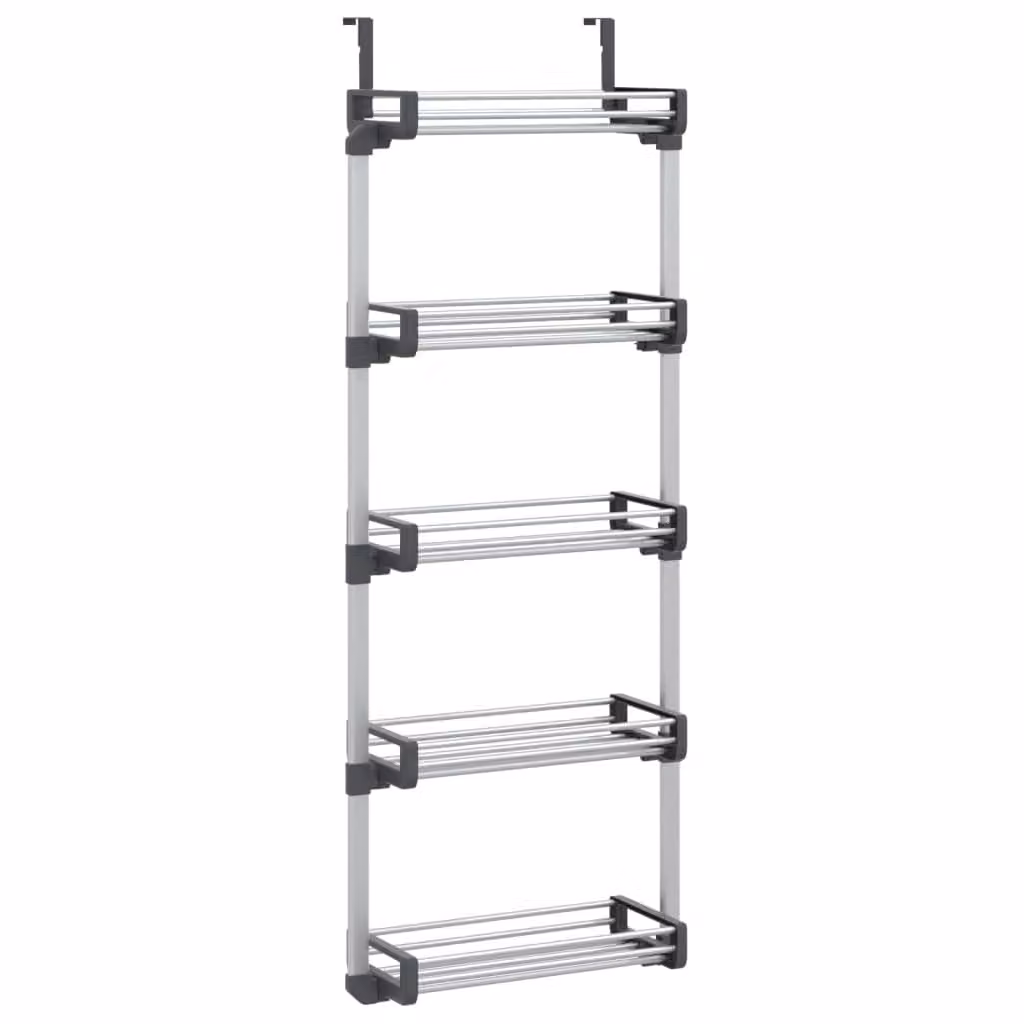 Organizzatore per Porta con 5 Ripiani 52x20x135 cm in Alluminio