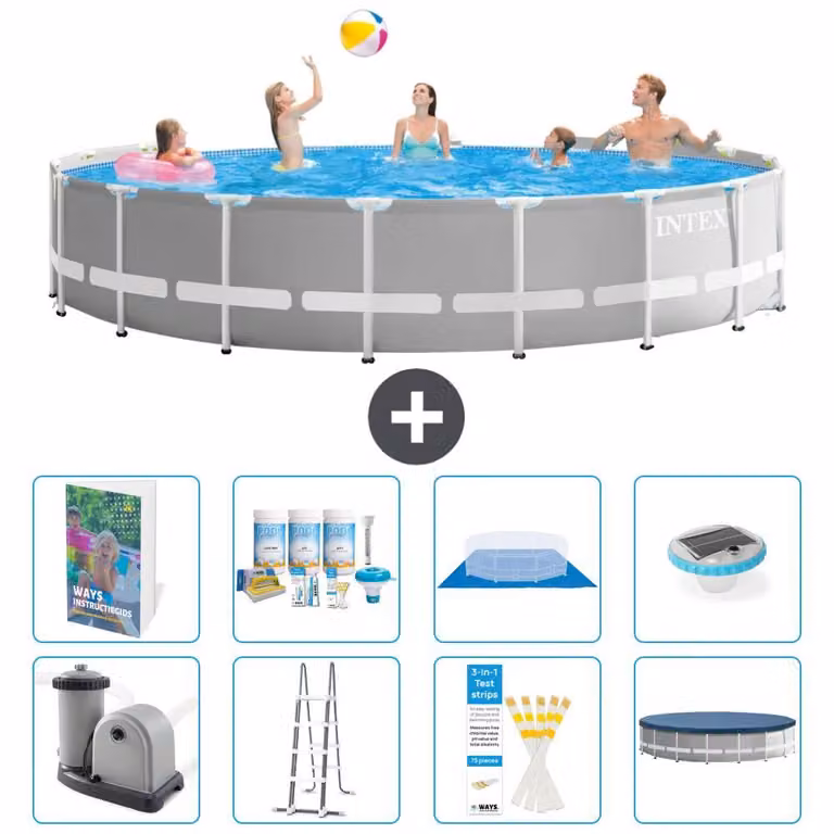 Struttura per piscina a forma di prisma - 549x122 cm - composta da 7 elementi - modello S576
