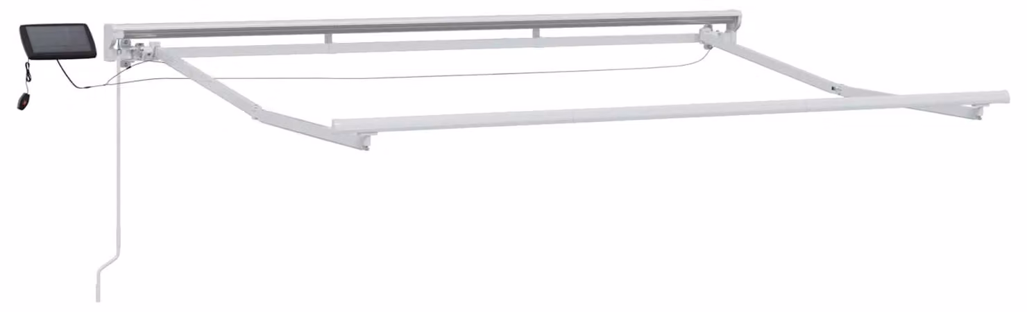 Cornice per Tenda Manuale con LED Bianco 2,5 x 2 m Alluminio