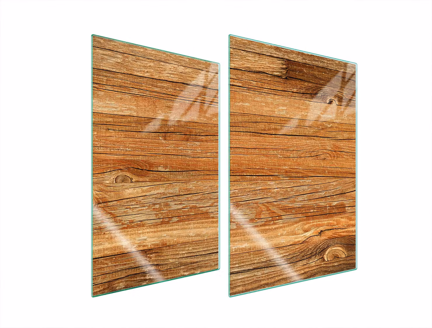 Piastre copripiano cottura 2 pezzi 35x52 Vetroceramica copripiano cottura vetro tagliere legno marrone