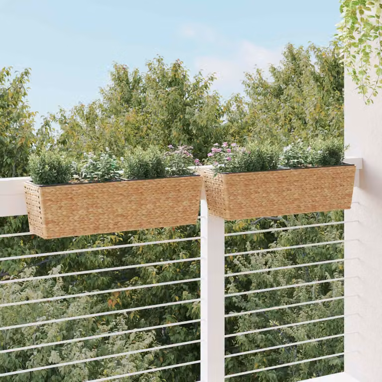 vidaXL Fioriere 2 pz in Giacinto Intrecciato
