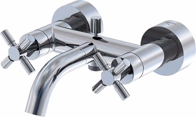 Steinberg Série 250 robinetterie de baignoire, montage en saillie, poignée double, 2 consommateurs, saillie 203mm, 2501100, 2501100