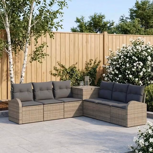 Set di divani 7 pz Grigio e Grigio Scuro 124 x 62 x 69 cm 3448704