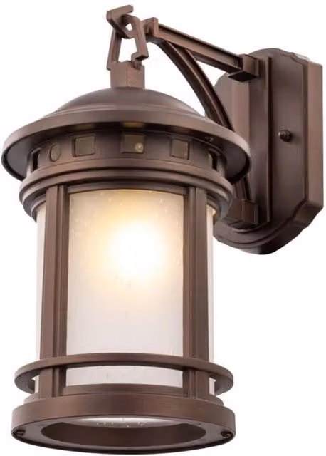 Applique da esterno Maytoni Salamanca in bronzo con vetro trasparente, attacco E27 e protezione IP44 – 1