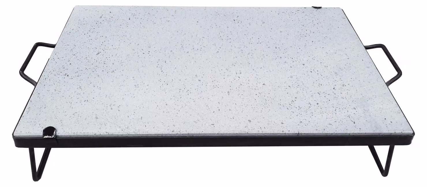 piastra in pietra lavica c/piedi 40x50x2 cm
