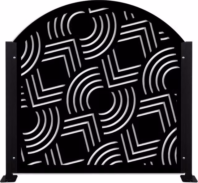 Ringhiera Signorbit in metallo rivestito in PVC nero opaco forma rettangolare Altezza: 118 cm