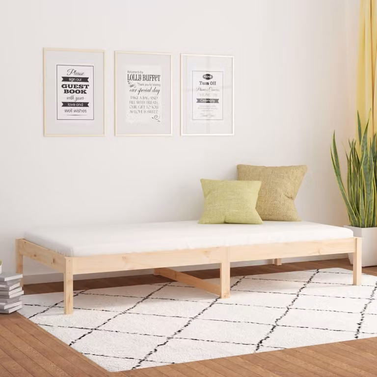 The Living Store Letto da giorno 90x190 cm in legno di pino massiccio
