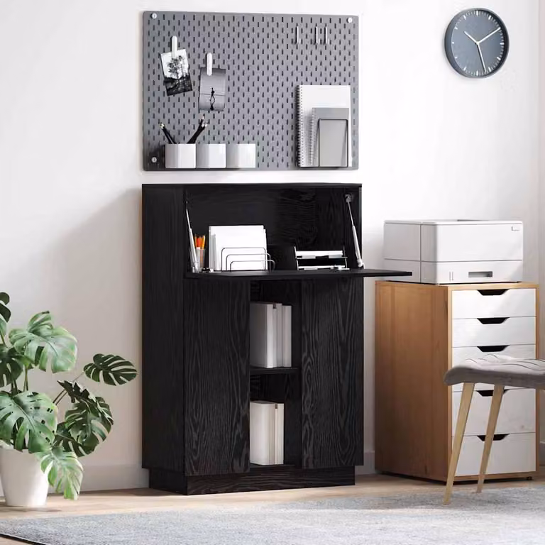 Maison Exclusive - Scrivania effetto rovere nero 71,5 x 31,5 x 106,5 cm