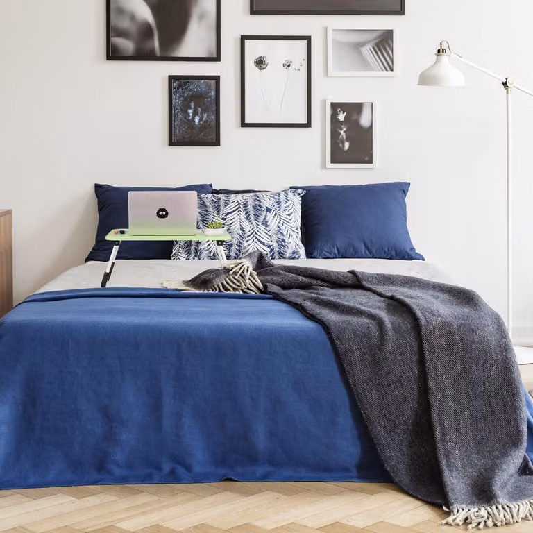 Scrivania pieghevole verde - Vassoio da letto per laptop con spazio di archiviazione