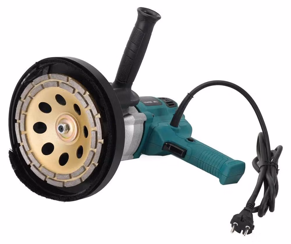 Levigatrice per calcestruzzo - Levigatrice per pareti e lucidatrice - 2600 W - 220 V 50 Hz - Per calcestruzzo e blocchi di cemento - Levigatura grossolana e lucidatura - Alta potenza