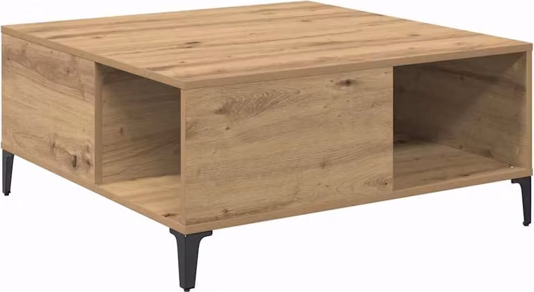 Tavolino da salotto Rovere artigianale 80 x 80 x 36,5 cm