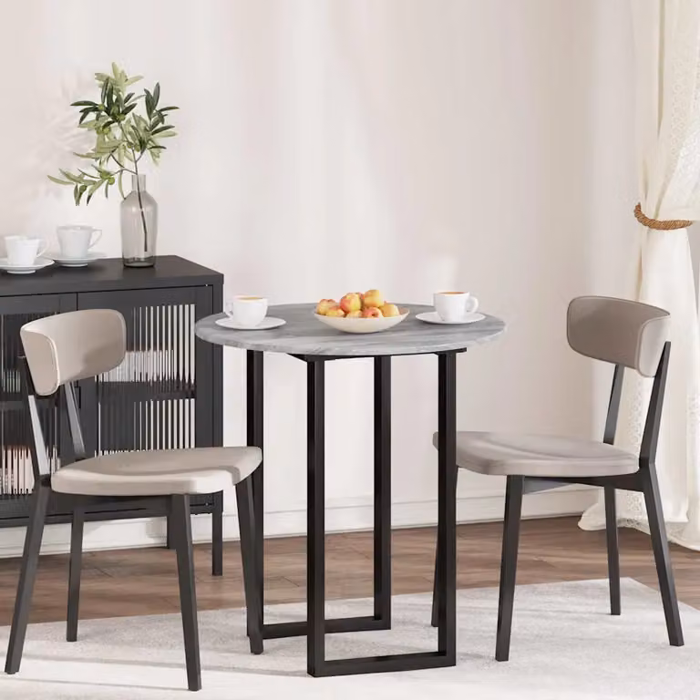 Piano del tavolo rotondo vidaXL in legno ingegnerizzato MDF grigio, Ø 70 cm, H 1,5 cm