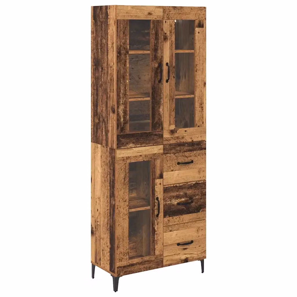 Credenza moderna vidaXL in legno ingegnerizzato marrone L: 69,5 cm, P: 34 cm, H: 180 cm – 2