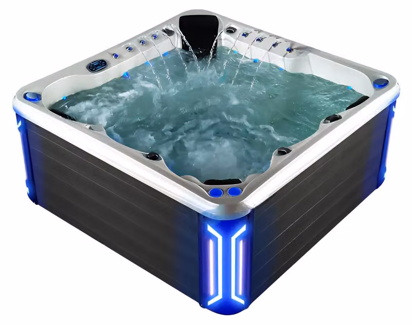 Hydromassagewanne Whirlwanne Whirlpool Massagebad Warmwasserbad 200x200cm