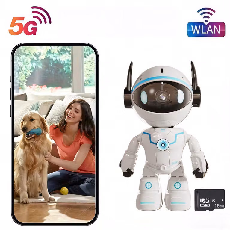 Telecamera IP Wi-Fi per interni, risoluzione 1080P, con controllo panoramico e inclinazione a 360°, sistema di videosorveglianza per interni con controllo tramite app, audio bidirezionale, rilevamento del movimento, visione notturna, funzione baby monitor