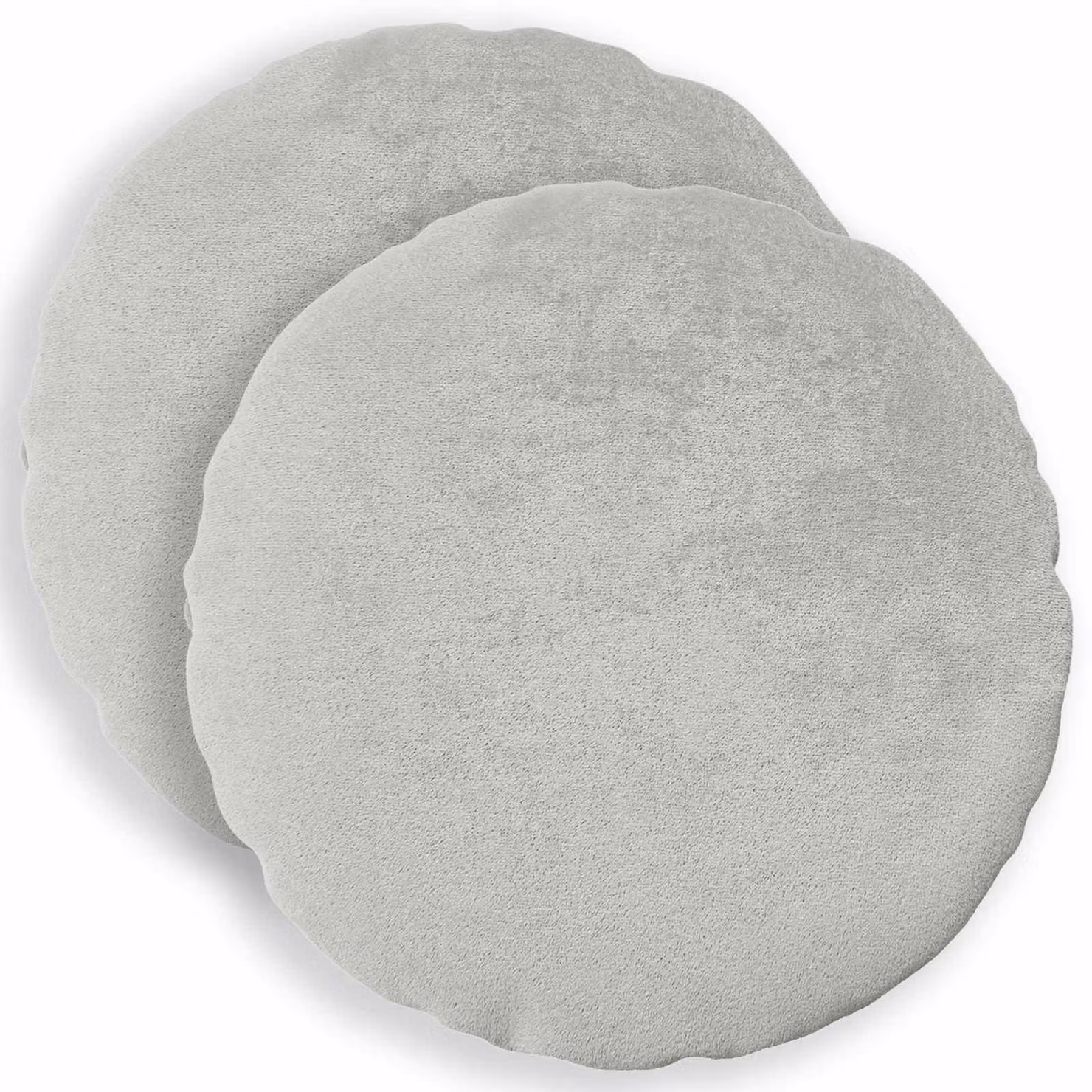 vidaXL Federa 2 pcs HEERLEN Grigio Chiaro Ø 60 cm Flanella