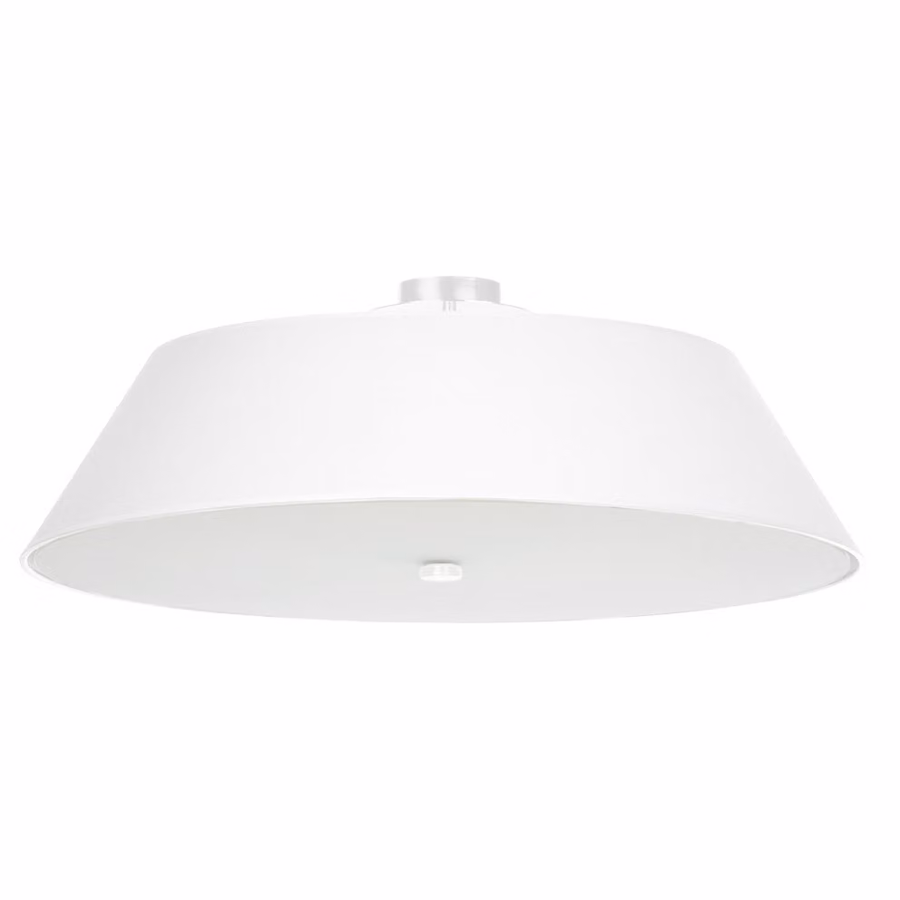 Plafoniera VEGA 70 bianco 5xE27 15W tessuto/vetro/acciaio 25x70x70cm Sollux Lighting