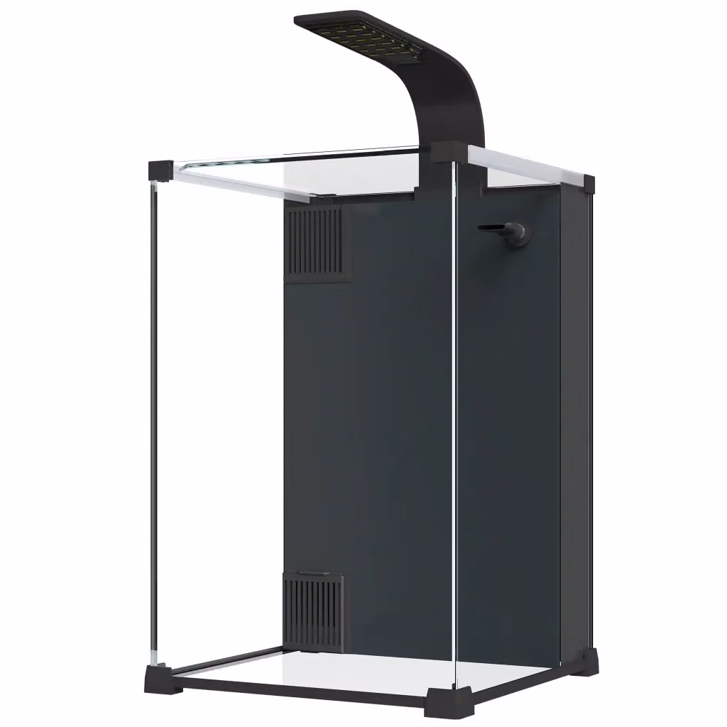 Acquario Nano Completo zephmum con LED e Filtro Nero L/P/H: 30 x 30 x 45.5 cm – 2