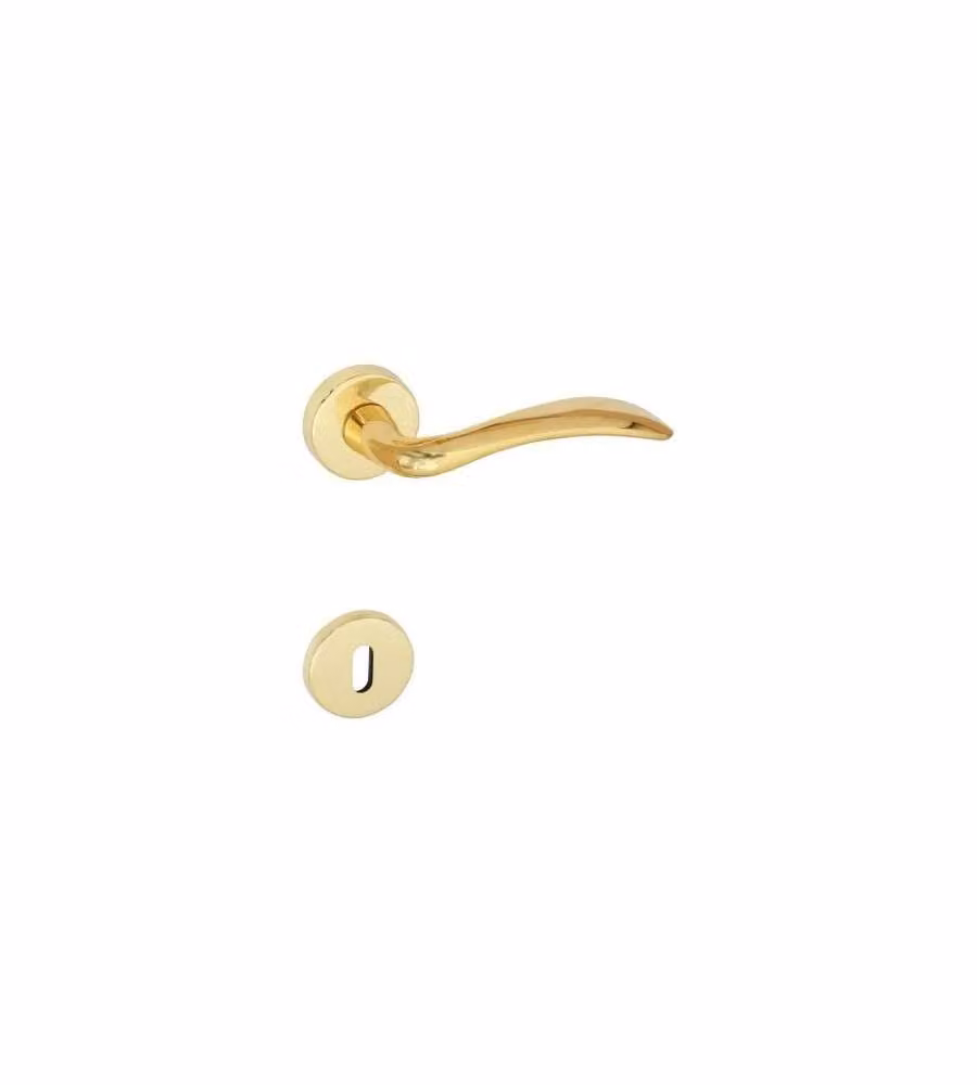 Maniglia Classic Con Rosette Patent Ottonato Lucido