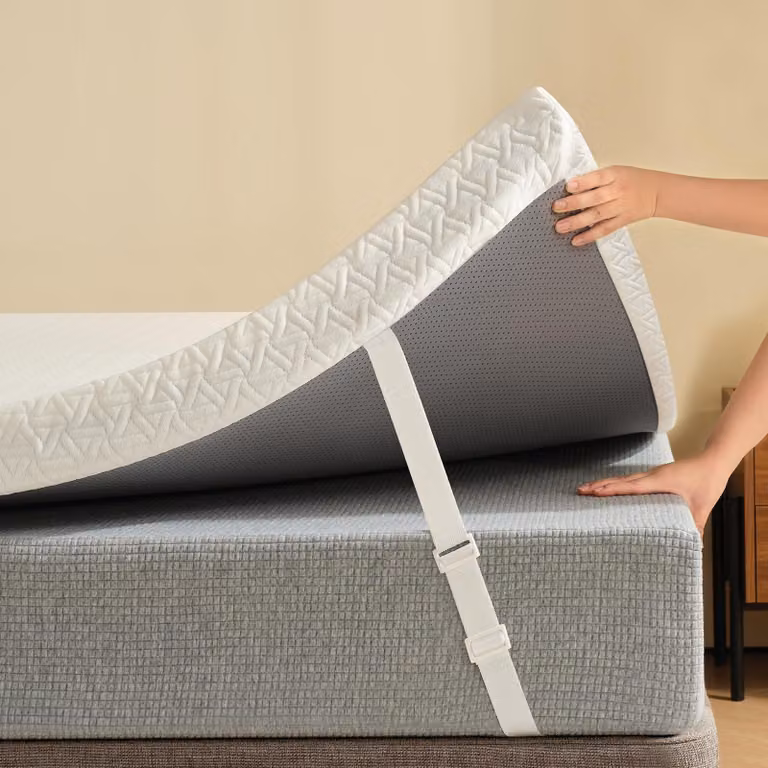 Topper per materasso, dimensioni 90x200 cm, altezza 8 cm, realizzato in gel e memory foam, ideale per il letto