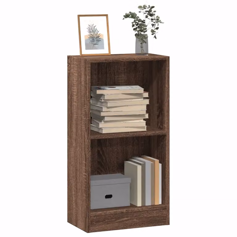 Libreria moderna vidaXL in legno marrone con pannello posteriore L 40 cm, P 24 cm, H 76 cm