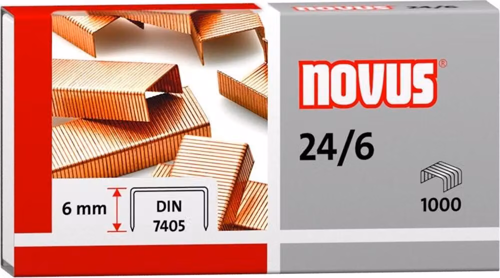 Graffette ramate 24/6 x 1000 - Novus