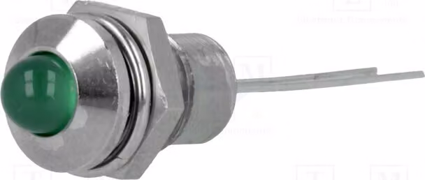 1 x Indicatore luminoso: LED S082, lampada indicatore LED, grado di protezione IP40, foro di montaggio: Ø 8,2 mm, convesso
