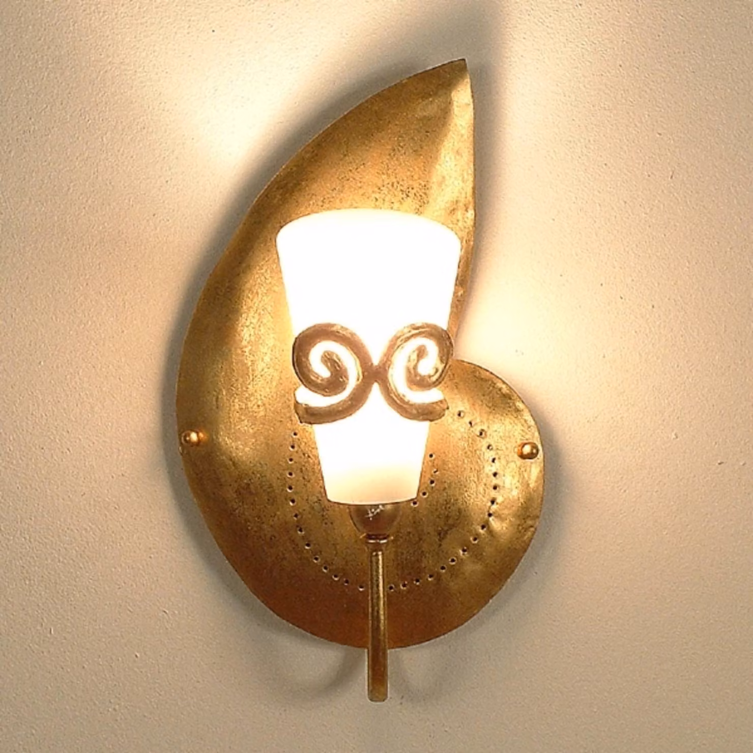Holländer Applique da parete RIFUGIO, dimmerabile, Ottone / Oro, Soggiorno / Sala da pranzo, Metallo, Moderno, Applique