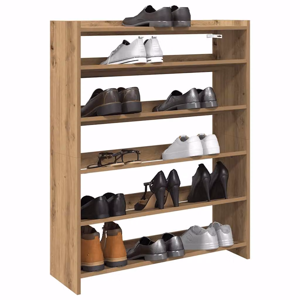 Scarpiera moderna a parete vidaXL in legno e MDF marrone L: 80 cm, P: 25 cm, H: 100 cm