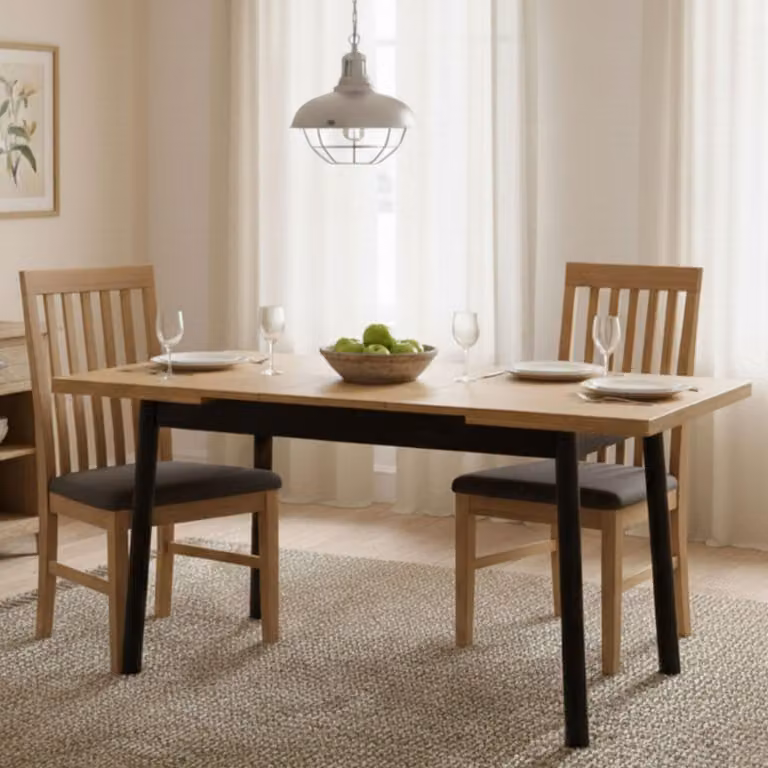 Dmora Tavolo Allungabile Pherkad 75x153x75h cm Nero, Allungabile 8 Posti
