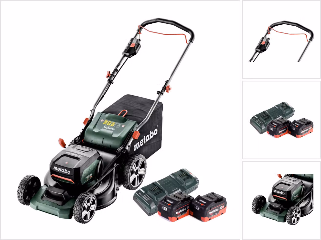 Metabo RM 36-18 LTX BL 46 Tosaerba a batteria 36 V ( 2x 18 V ) 46 cm senza spazzole + 2x batteria 8,0 Ah + doppio caricatore