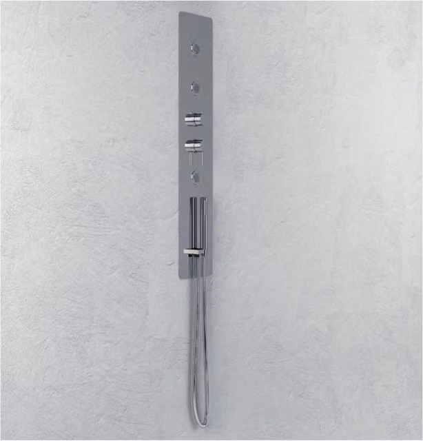 Wall kit a parete da incasso a muro acciaio inox cromato lucido deviatore doccetta doccia *** confezione 1