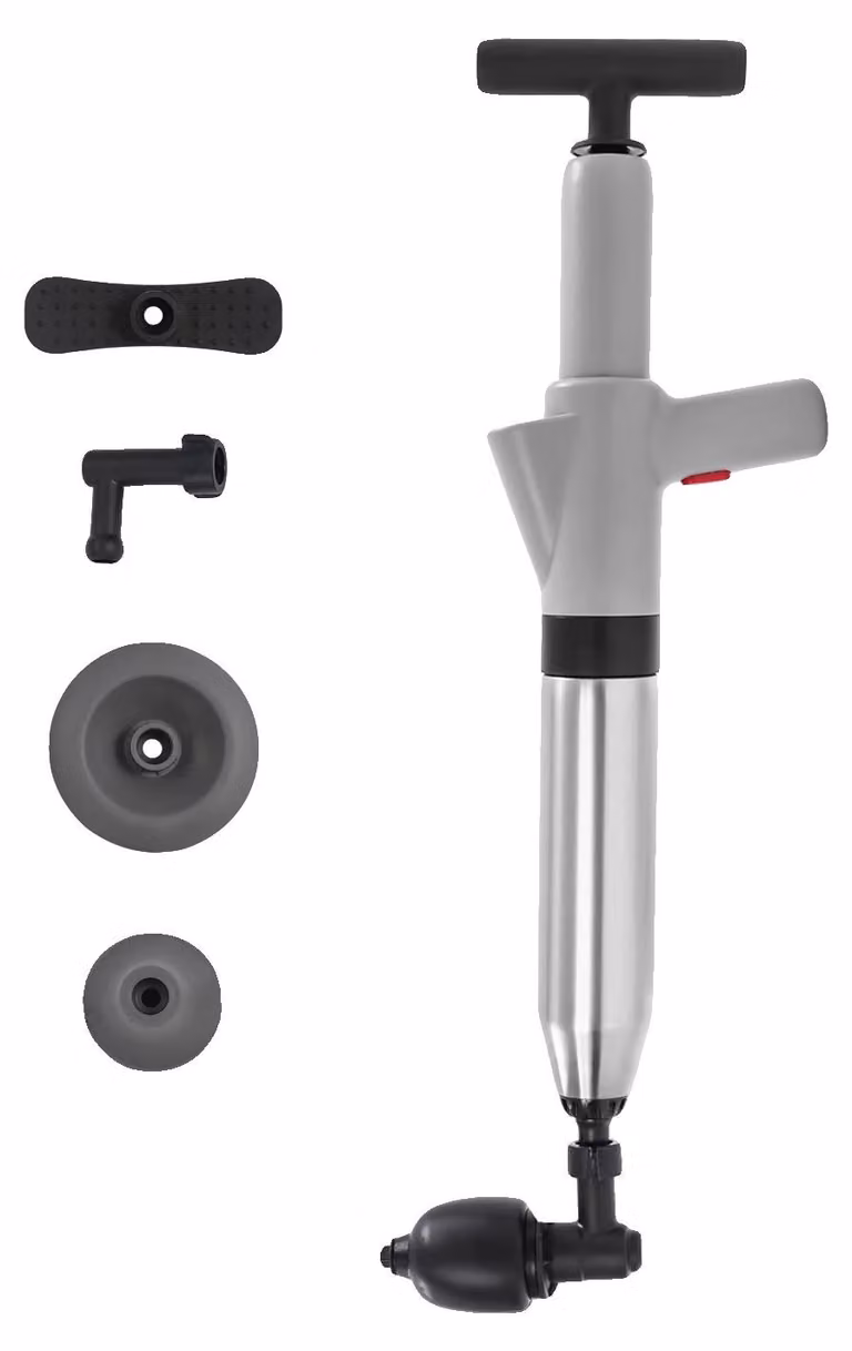 Set di pompe per scarico WC, struttura in acciaio inossidabile, versatile per la pulizia degli scarichi, MULTI