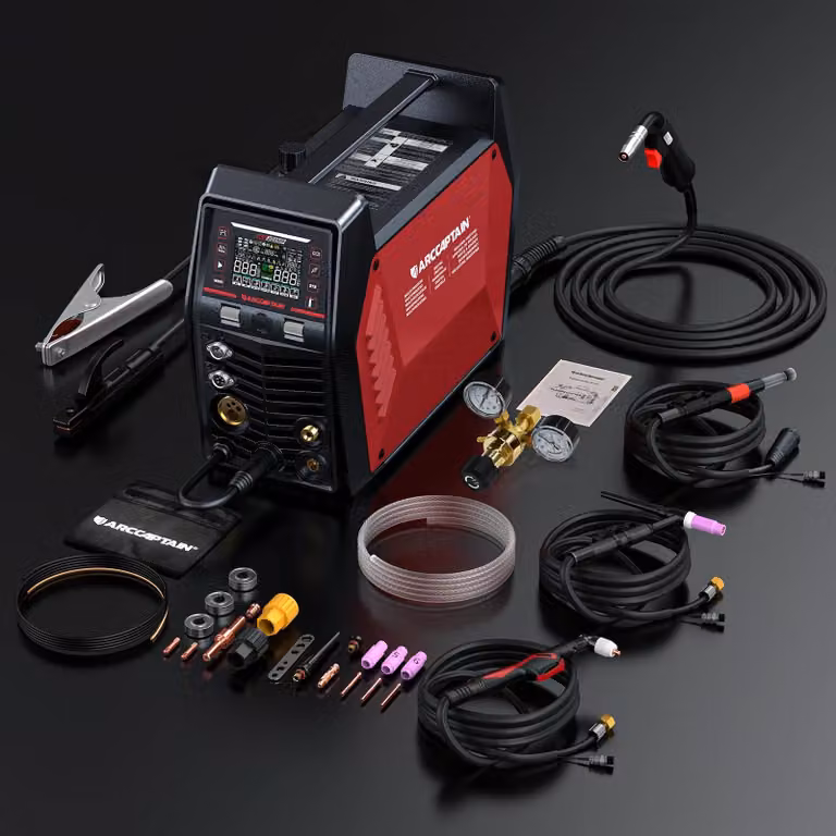 Saldatrice MIG ad inverter per alluminio - MIG205M 9-in-1 - Saldatura MIG/MAG, MMA, TIG, taglio - Controllo di processo tramite app - Spina EU intelligente