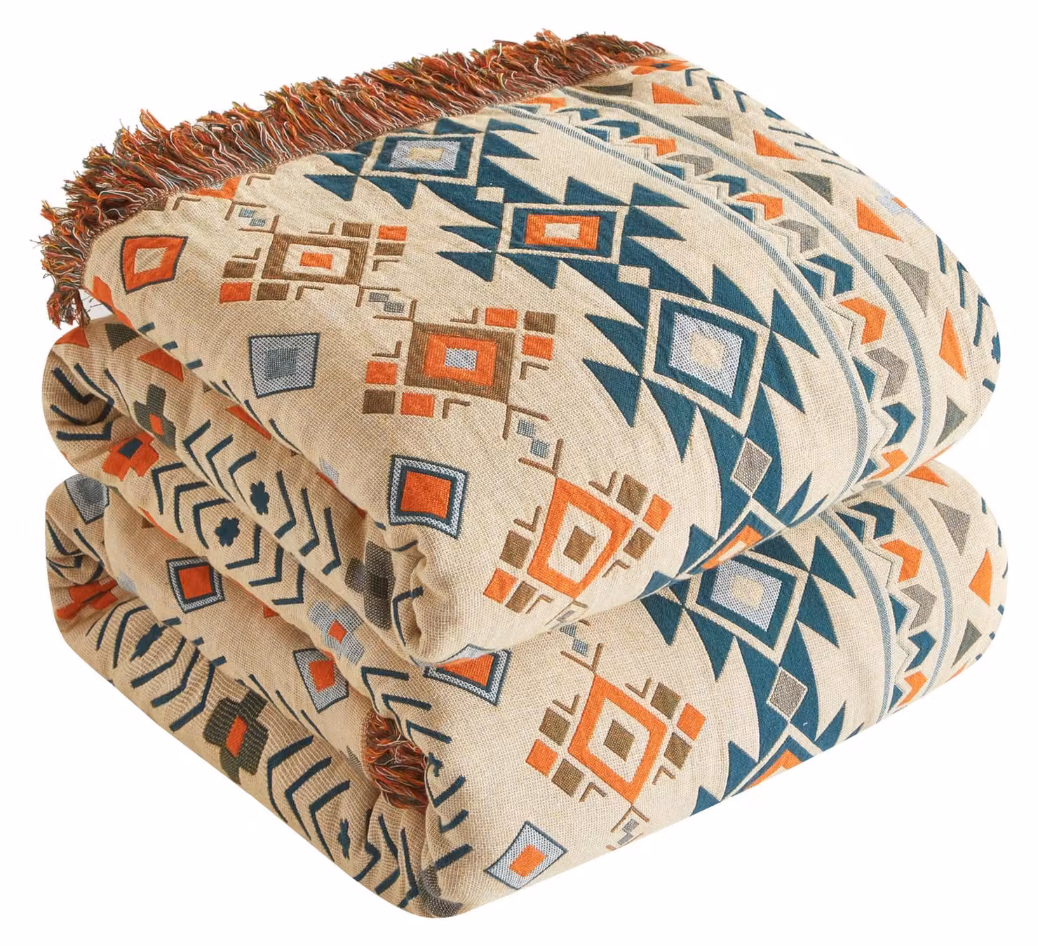 Solidchoice - Coperta bohémien - 100% cotone, coperta in mussola a doppio lato, 200 x 230 cm