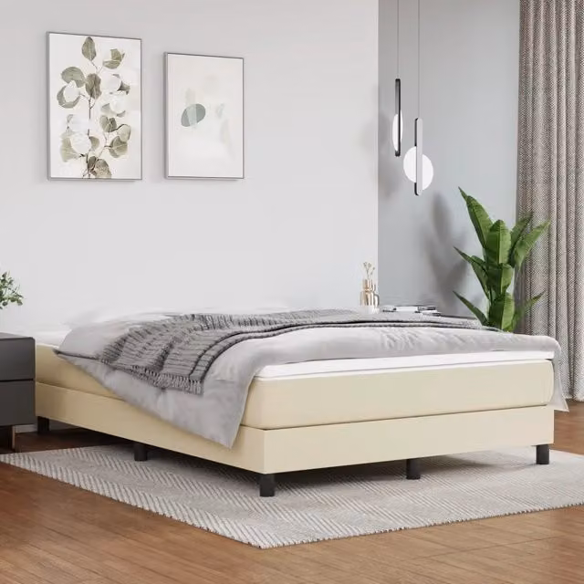 Materasso Ibrido vidaXL in Similpelle Beige L: 140 cm, P: 190 cm, H: 20 cm