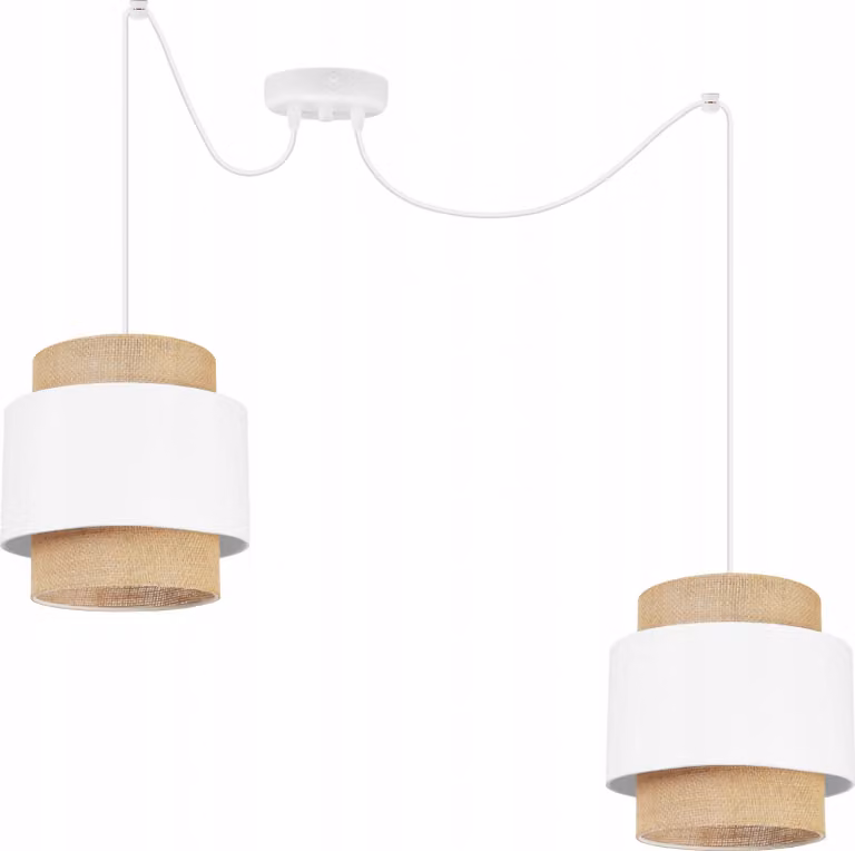 Lampada a sospensione, lampadario da soffitto, paralume, Boho Juta