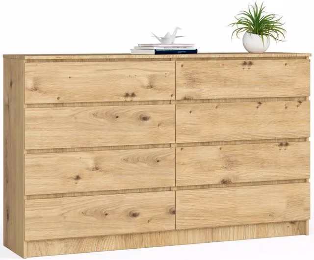 Cassettiera AKORD K160 Quercia Artisan 160 cm 8 cassetti 160x40x99 cm