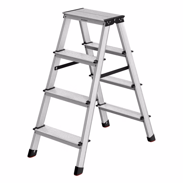 Scaletta in Alluminio, 4 Gradini (78P x 42l x 81,5H cm)