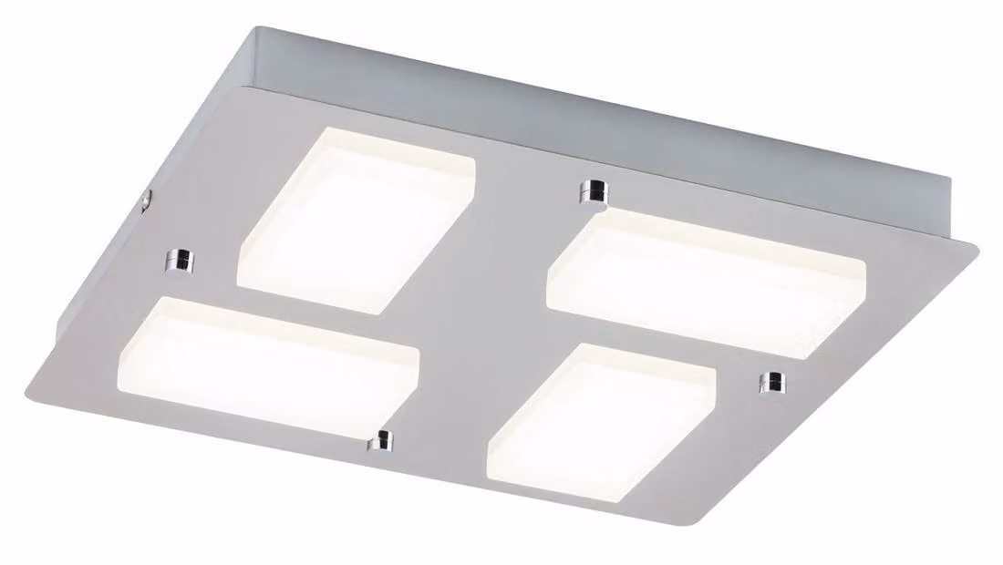 Plafond bagno 30 cm LED 4x 4,5W quadrato cromo Ruben 5725 Rabalux