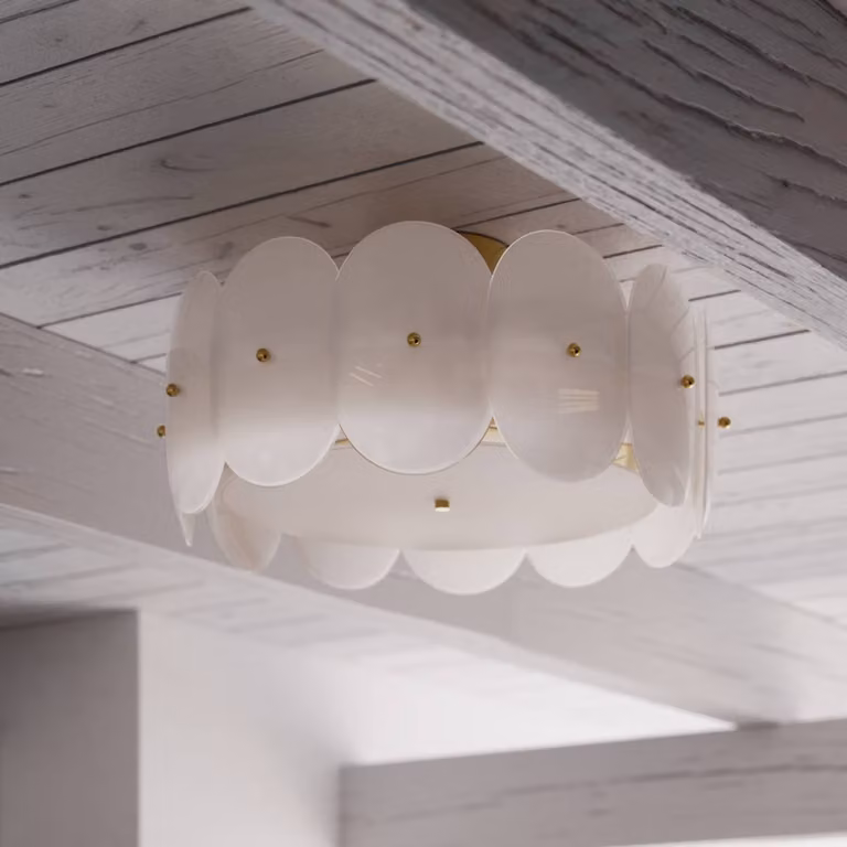 By Rydéns Plafoniera di design Omlott, dimmerabile, Bianco / Opale, Soggiorno / Sala da pranzo, Vetro, Design, Plafoniera