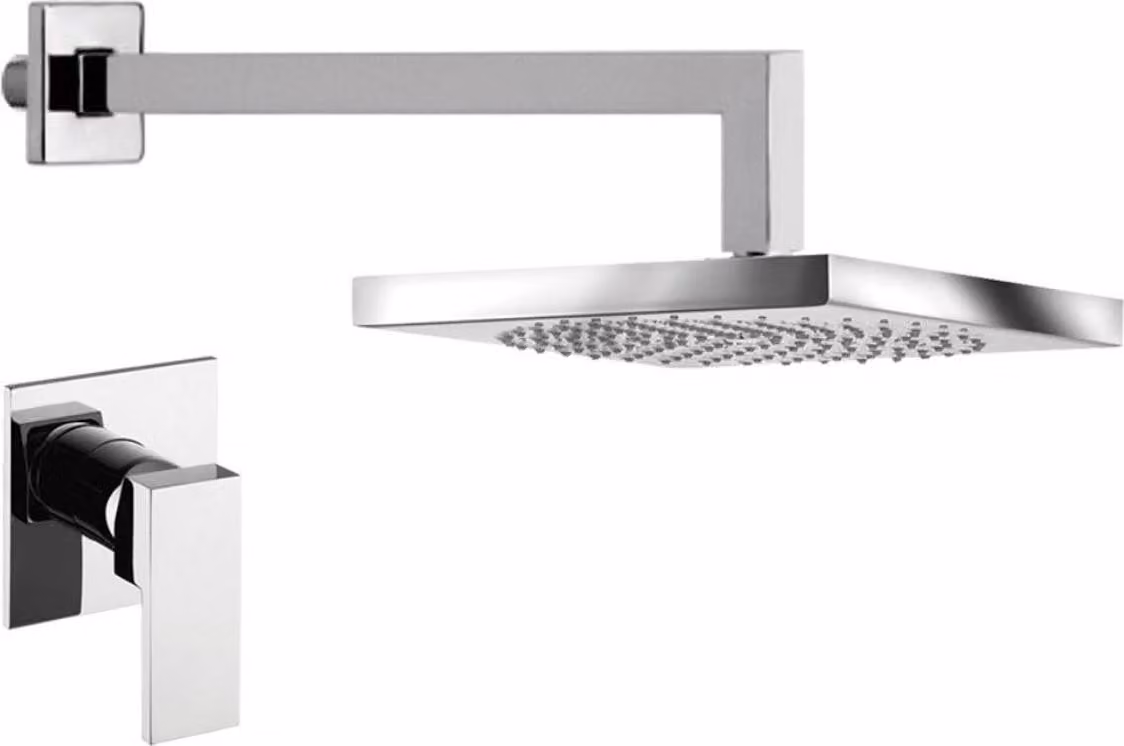 Set doccia miscelatore da incasso per doccia con soffione argento - Set doccia per bagno