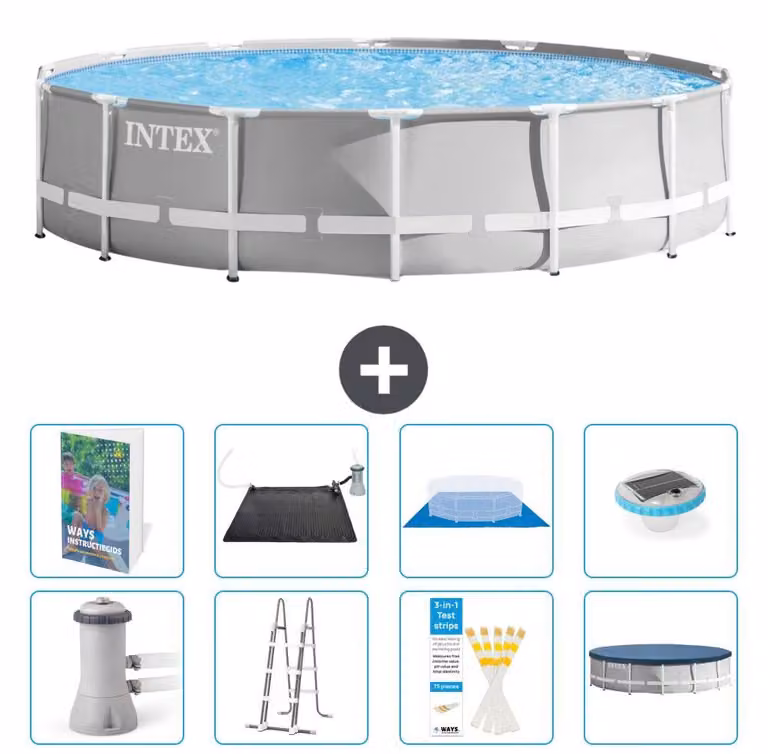 Struttura per piscina a forma di prisma - 427x107 cm - composta da 7 elementi - modello S598