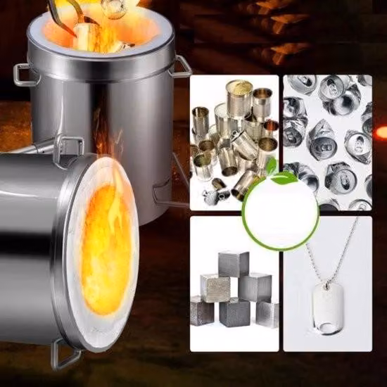 Set forno a gas propano - doppio bruciatore - crogiolo - forno di fusione da 12 kg