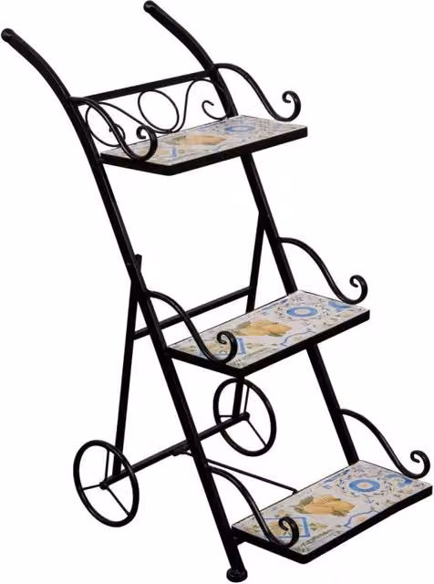 Scaffale Sorrento Mosaico Casa Collection con 4 Ripiani in Metallo Multicolore L 55 cm x P 23 cm x H 135 cm
