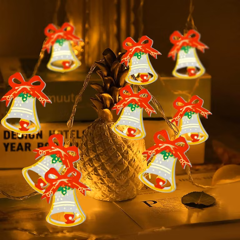 Luci natalizie, illuminazione LED marocchina, luci natalizie bianche calde per interni