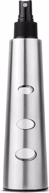 Oliera con dosatore spray KASANOVA in vetro e acciaio inox color argento