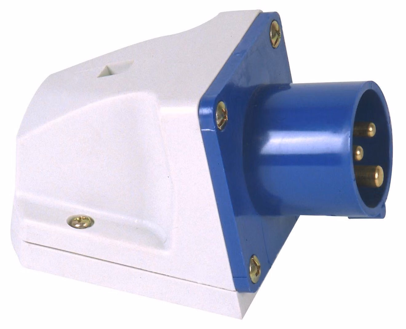 47405L Spina per caravan conforme alle normative CEE, 16A, 3 poli, da montare a parete, grado di protezione IP 44